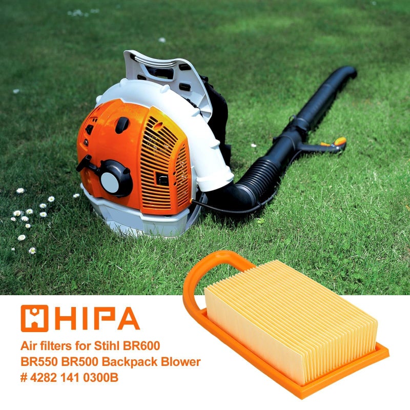 HIPA BR600 Air Filter Tune Up Kit for STHIL BR 600 BR550 BR500 Backpack Blower Parts Replace 4282-141-0300 4282-141-0300-B 2PCS - Image 2